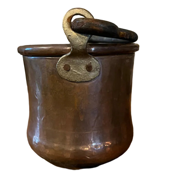 Antique Primitive Copper Cauldron
