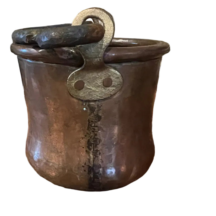 Antique Primitive Copper Cauldron