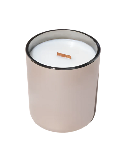 Signature Wooden Wick Candle  - Metallic Gunmetal