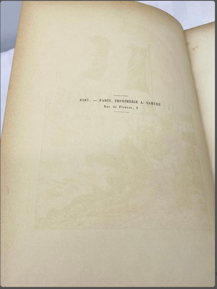 Large Antique French Book, Coast of France, 1884