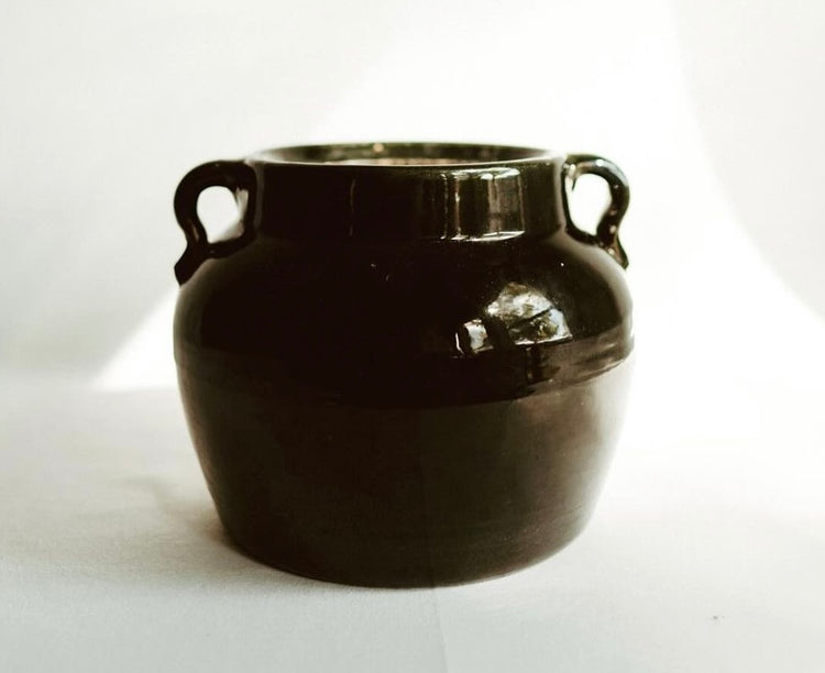 Vintage Black Bean Pot