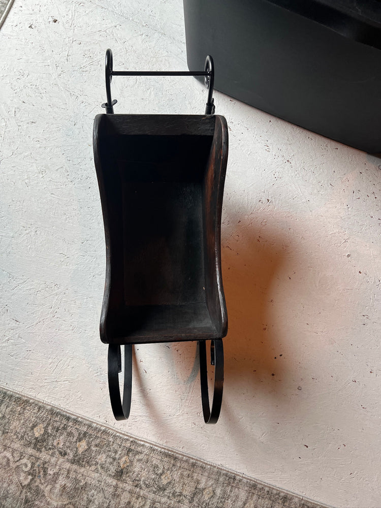 Vintage Wood and Metal Winter Sleigh