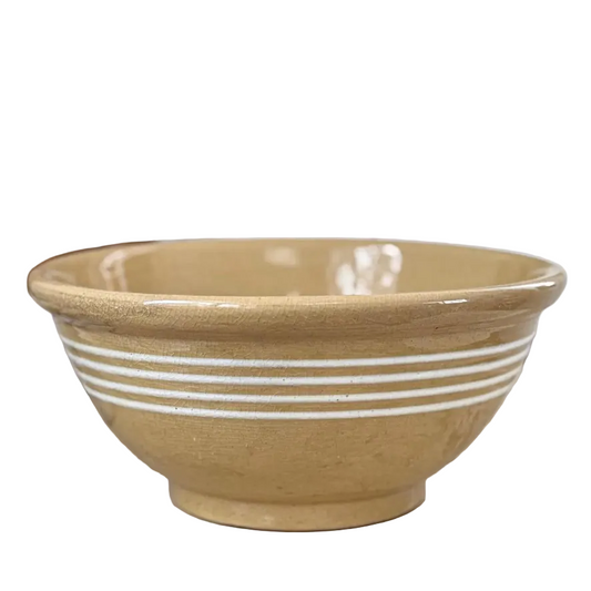 Antique American Yellow Stoneware Bowl