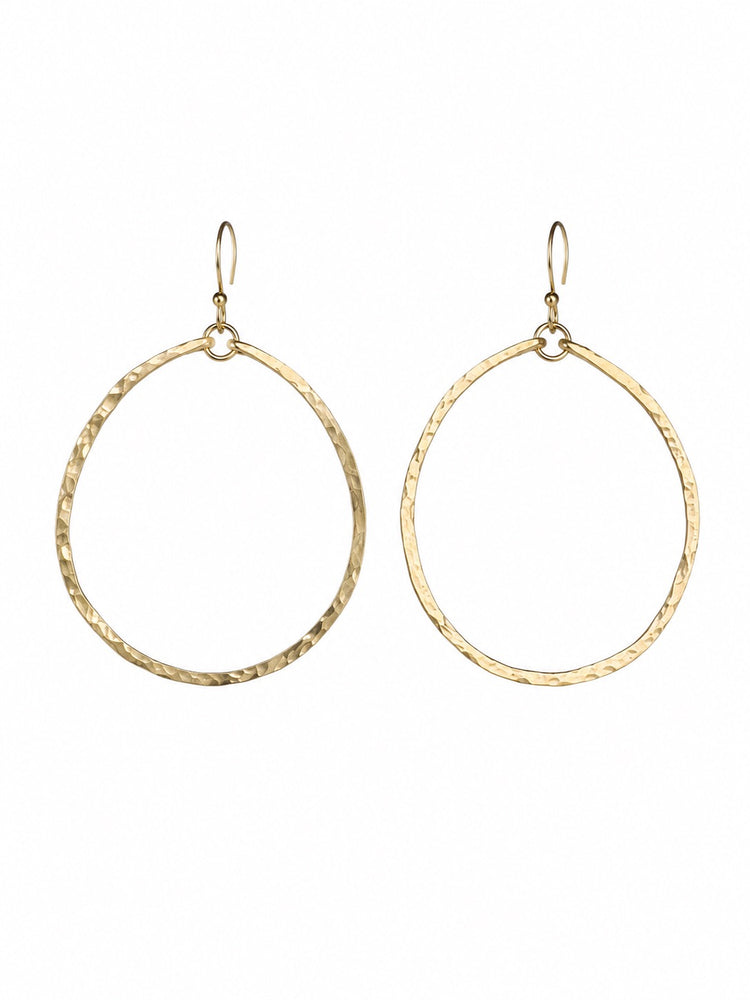 Hammered Hoop Earrings | Gold, Sterling Silver, Rose Gold