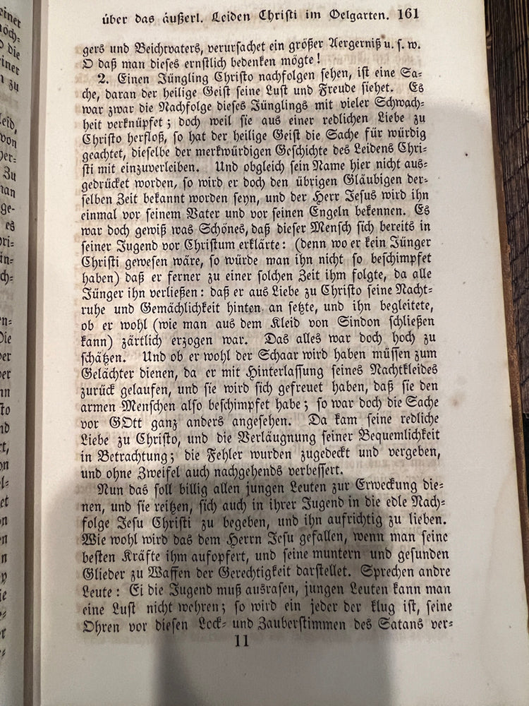 Antiquarian Antique 1852 Embossed German Prayer Book