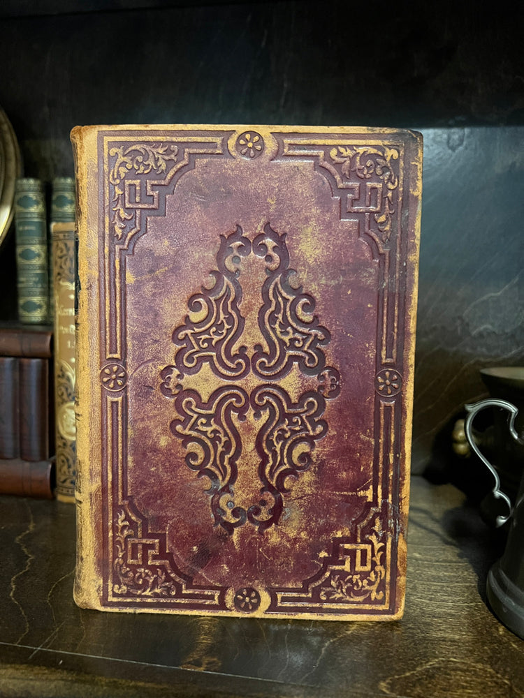 Antiquarian Antique 1852 Embossed German Prayer Book