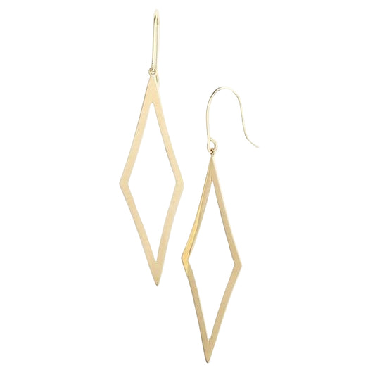 14K Gold Diamond Shape Lana Jewelry Aura Earrings