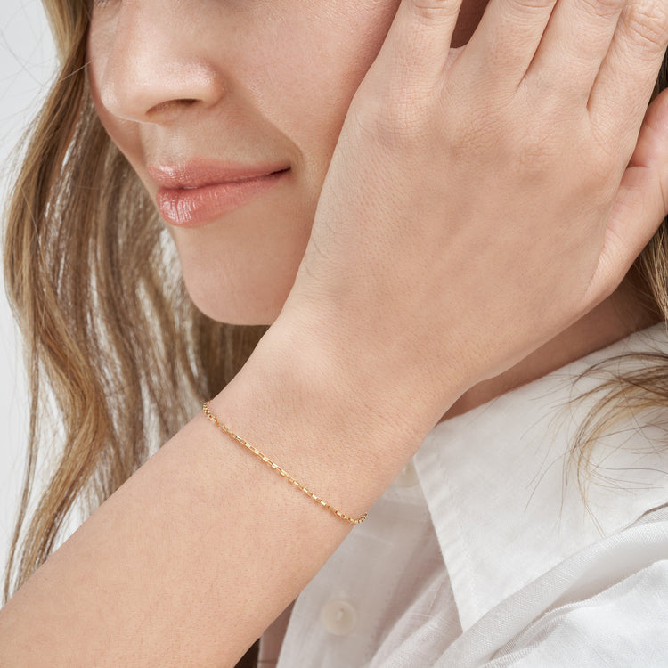 14K Gold Chain Link Bracelet