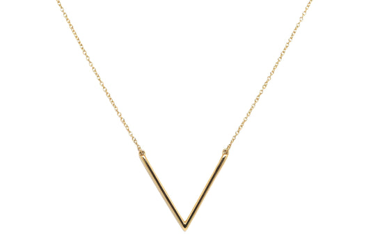 14K Gold V Necklace | Avie Fine Jewelry