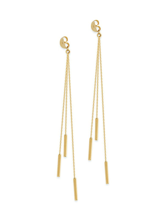 14K Gold Post Bar Chain Earring Backs | Avie Fine Jewelry