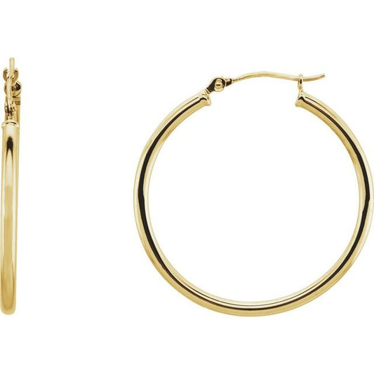 The Classic 14K Gold Hoop Earrings | Avie Fine Jewelry
