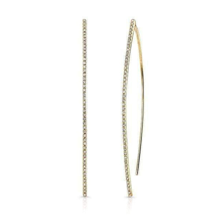 14K Gold Diamond Wishbone Earrings | Avie Fine Jewelry