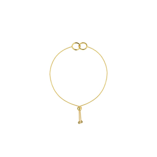 14K Gold Entwined Circles Friendship Bracelet | Avie Fine Jewelry