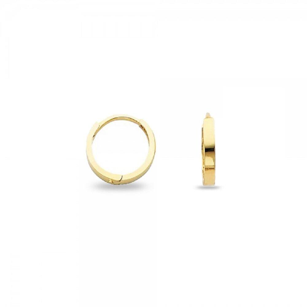 14K Gold Square Hoop Huggie Earrings | Avie Fine Jewelry