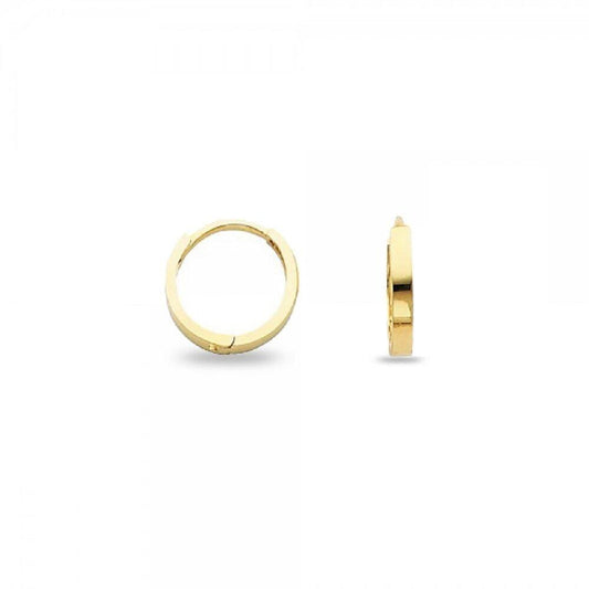 14K Gold Square Hoop Huggie Earrings | Avie Fine Jewelry