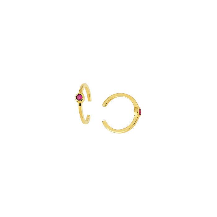 14K Gold Ruby Ear Cuff Earring | Avie Fine Jewelry
