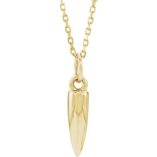 14K Gold Spike Pendent Necklace | Avie Fine Jewelry