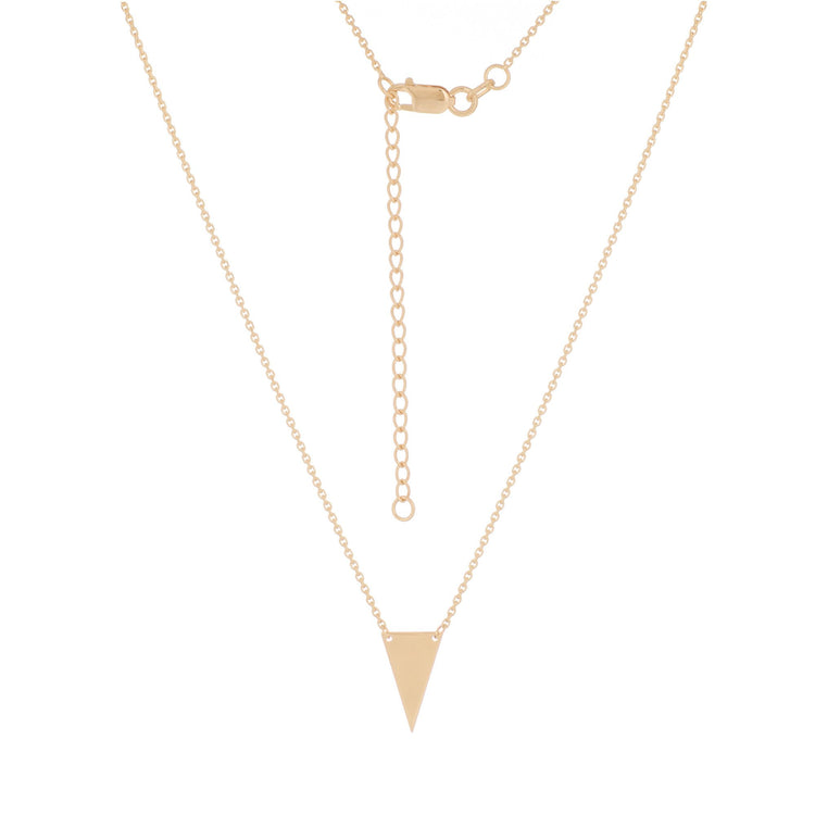 14K Gold Triangle Necklace | Avie Fine Jewelry
