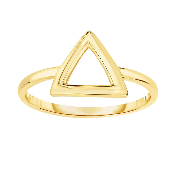 14k Gold Triangle Ring | Avie Fine Jewelry