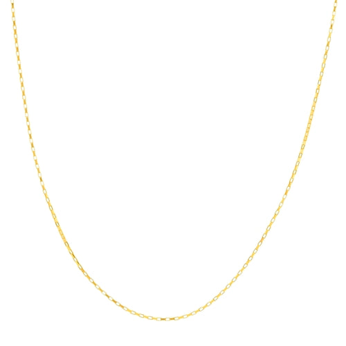 14K Gold Long Link Box Chain Necklace | AVIE Fine Jewelry