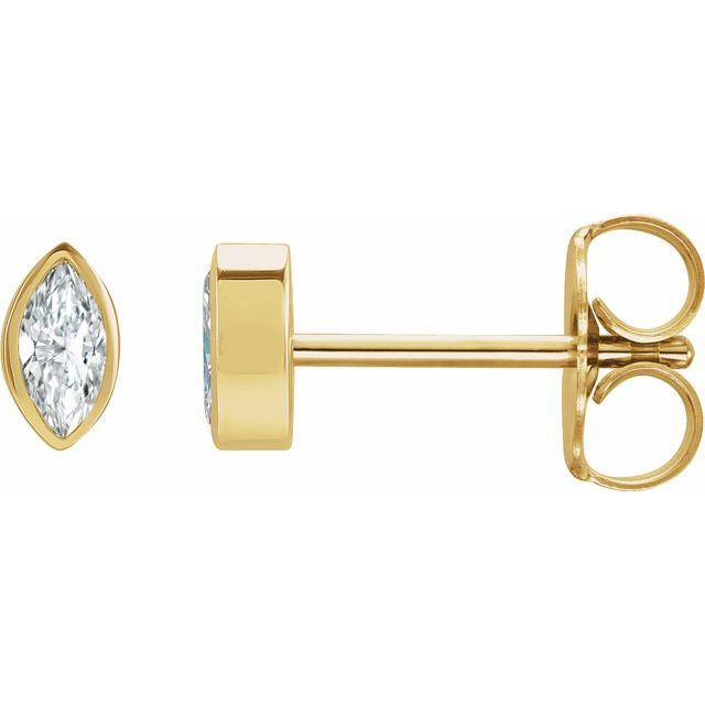 14K Gold Baby Marquise Diamond Stud Earrings | Avie Fine Jewelry by Avery Blake