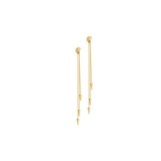 114K Gold Post Spike Chain Earring Backs  | Avie Fine Jewelry