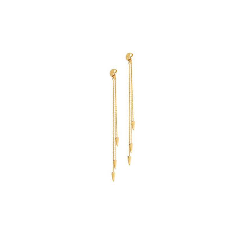 114K Gold Post Spike Chain Earring Backs  | Avie Fine Jewelry