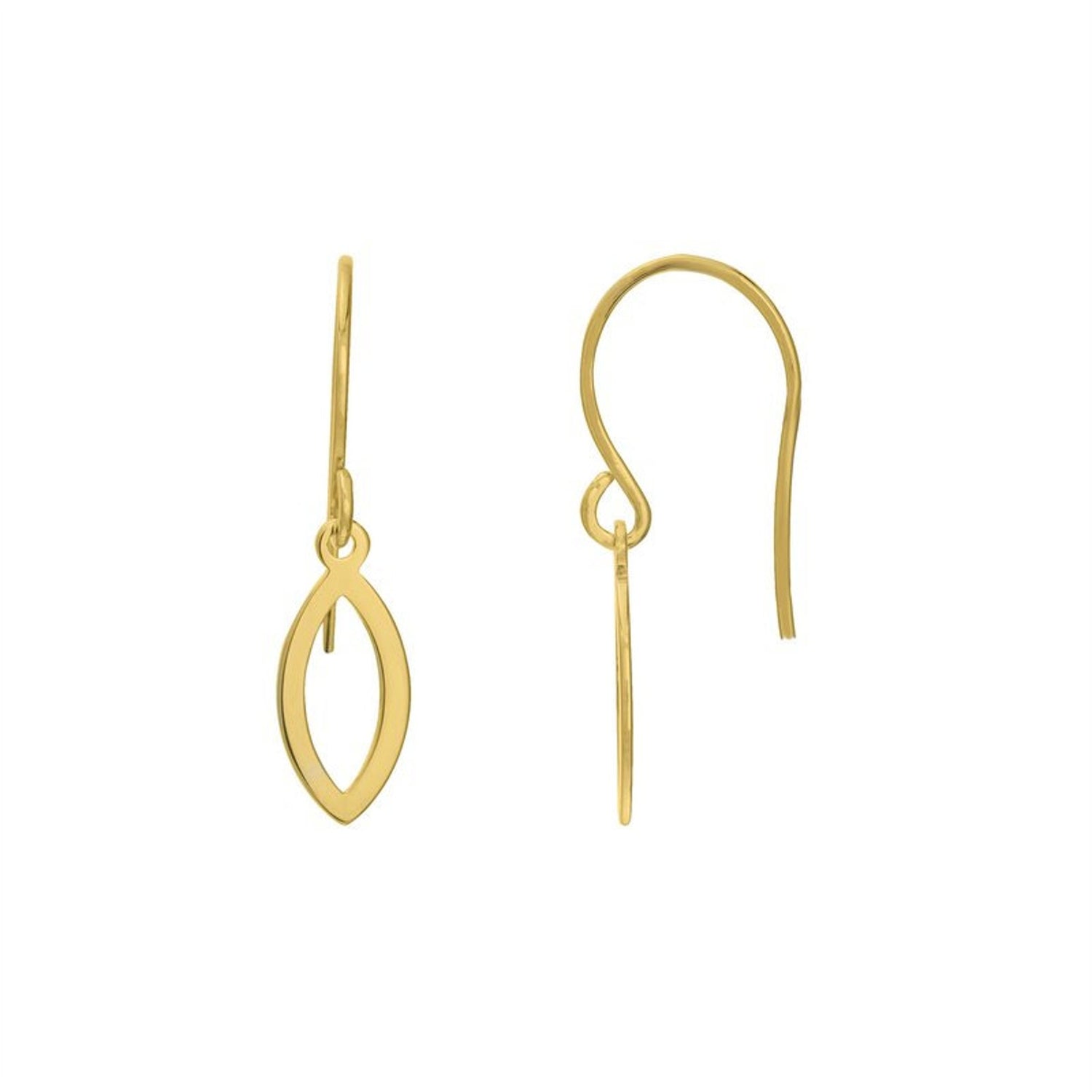 14K Gold Small Marquise Drop Earrings | AVIE collection Fine Jewelry