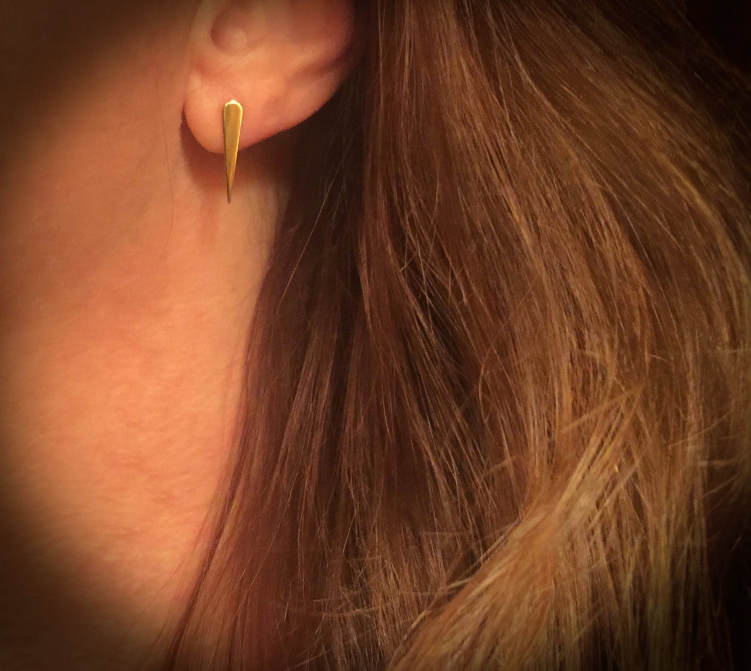 14K Gold Thorn Stud Earrings | AVIE Fine Jewelry