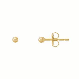 Almost There Tiny 14K Gold Ball Stud Earrings | Avie Fine Jewelry