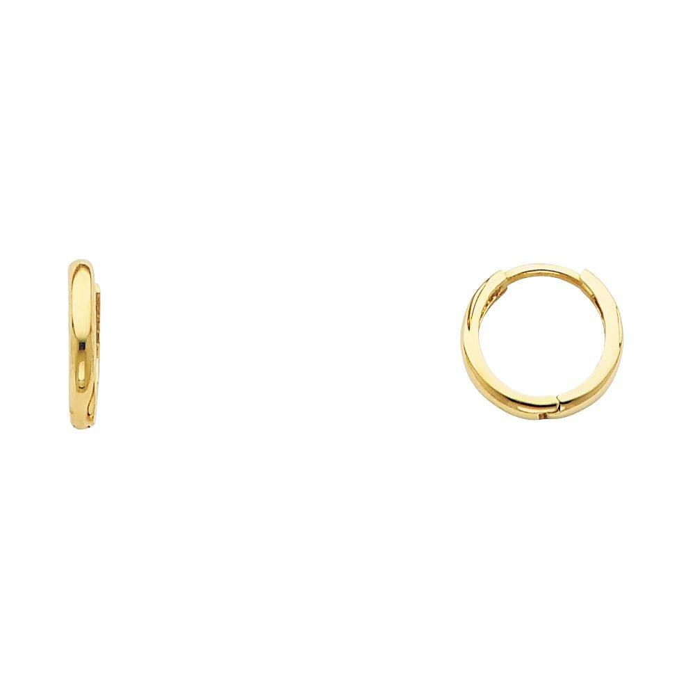 Yellow Gold Small Plain Round Hoop Earrings – West Essex Jewelers