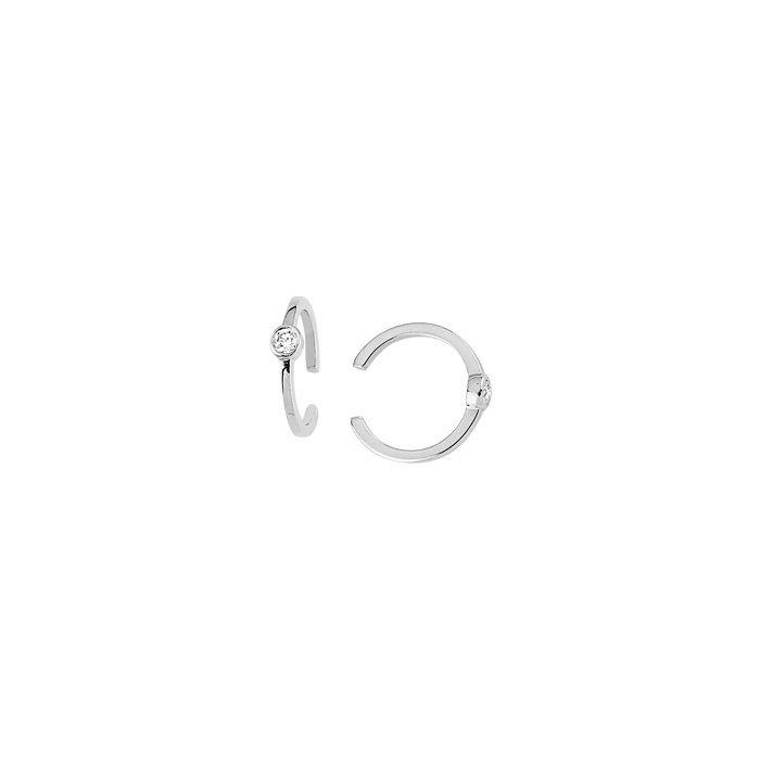 14K White Gold Diamond Ear Cuff Earring | Avie Fine Jewelry