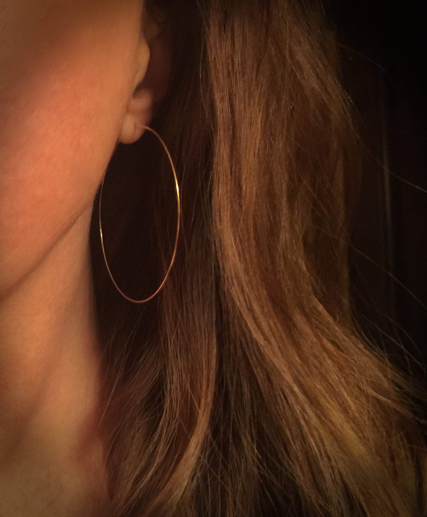 14K Gold 60mm Large Endless Hoop Earrings | Avie Fine Jewelry