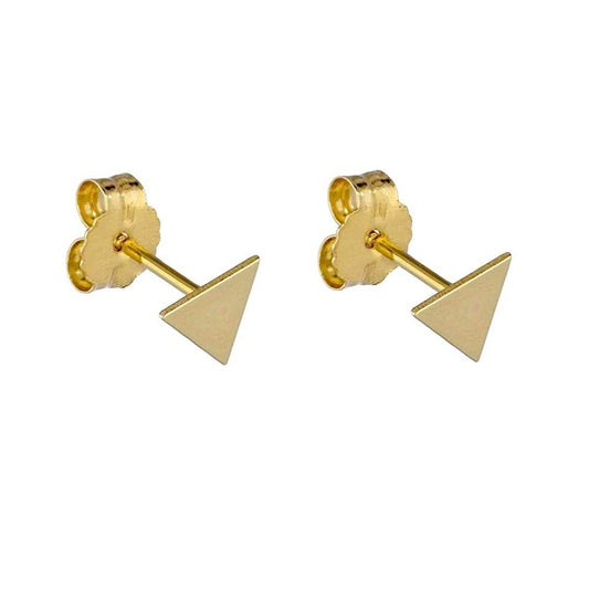 14K Gold 5 mm Triangle Stud Earrings | AVIE Fine Jewelry