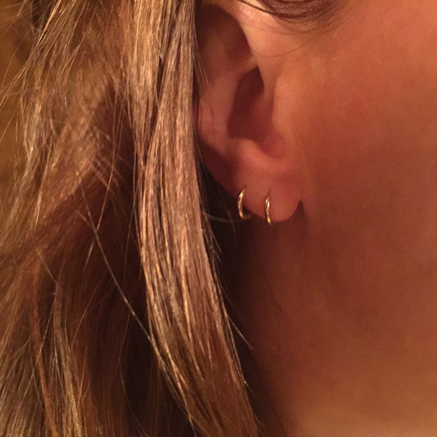 Seriously Tiny 14K Gold 8mm Huggies Hoop Earrings | Avie Fine Jewelry