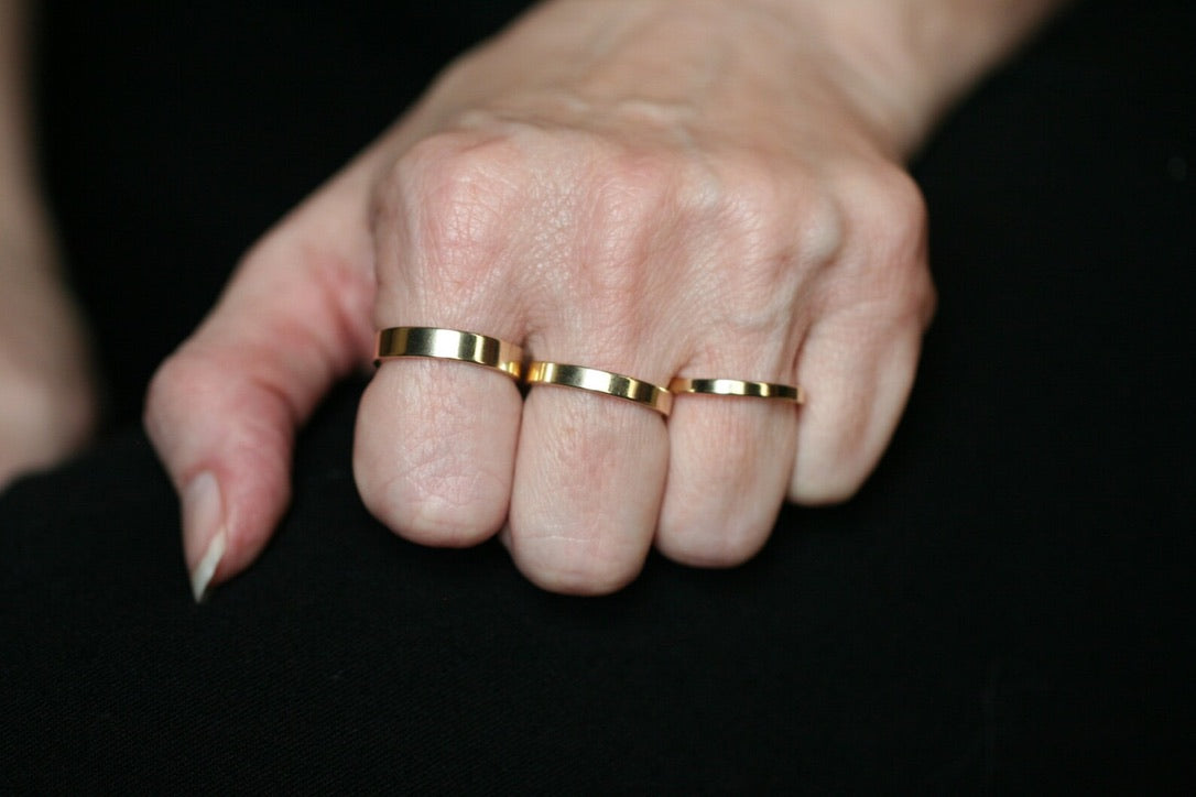 14K Gold Flat Band Ring | AVIE Fine Jewelry