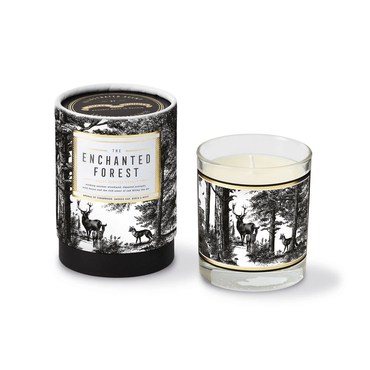 Chase and Wonder Enchanted Forest Glass Luxury Scented Candle | Avie Collection