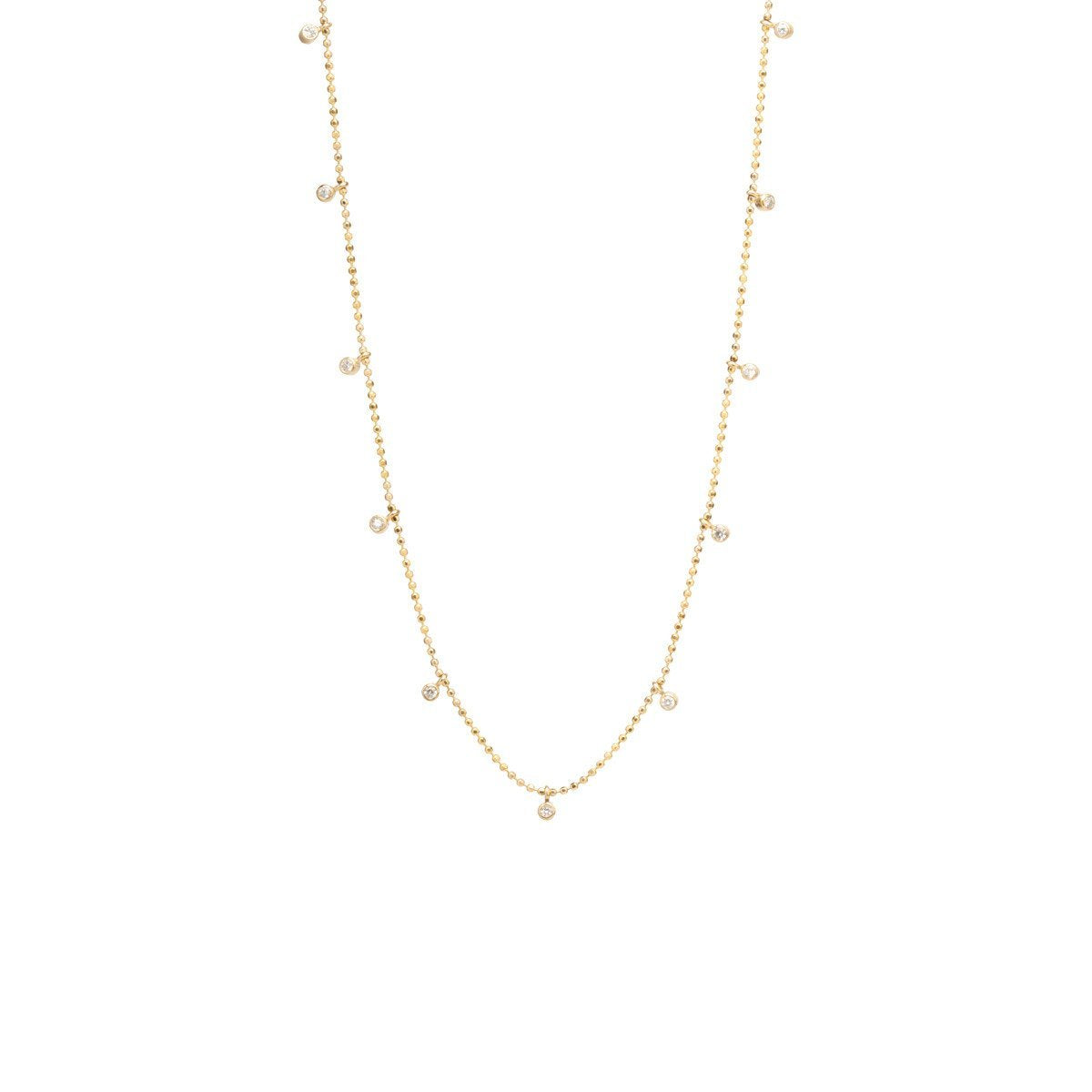 14K Gold Diamond Dangles Necklace | Avie Fine Jewelry