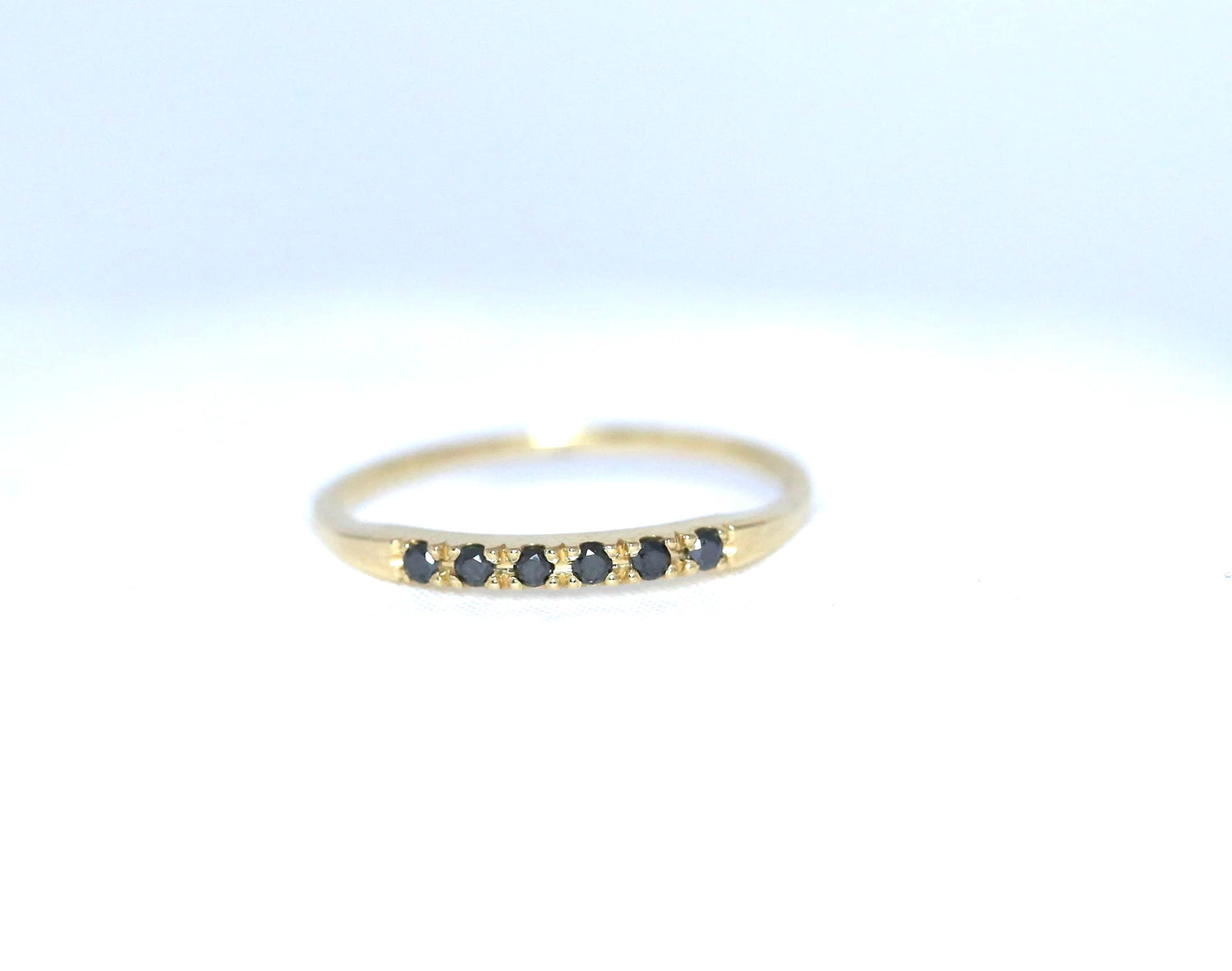 14K Gold Black Diamond Ring | AVIE Fine Jewelry