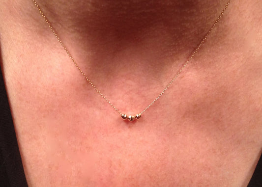 14K Gold Three Wishes Necklace | AVIE Fine Jewelry